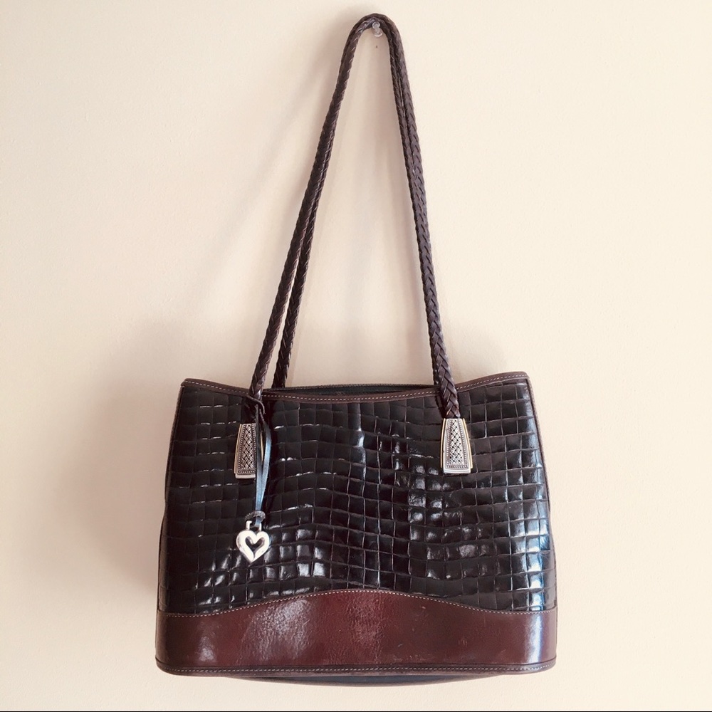 Brighton Black Walnut Brown Leather Purse Bag
